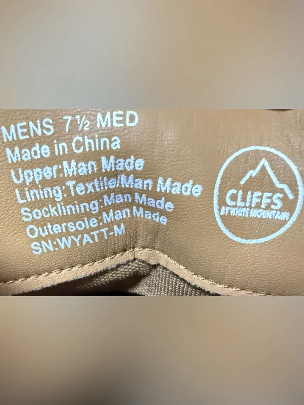 Cliffs by White Mountain Ankle Suede Zip Up Lace Brown Boots Mens Size 7.5